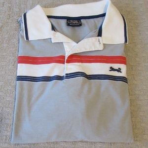 Le Tigre Gray Red White and Blue Polo Size Large